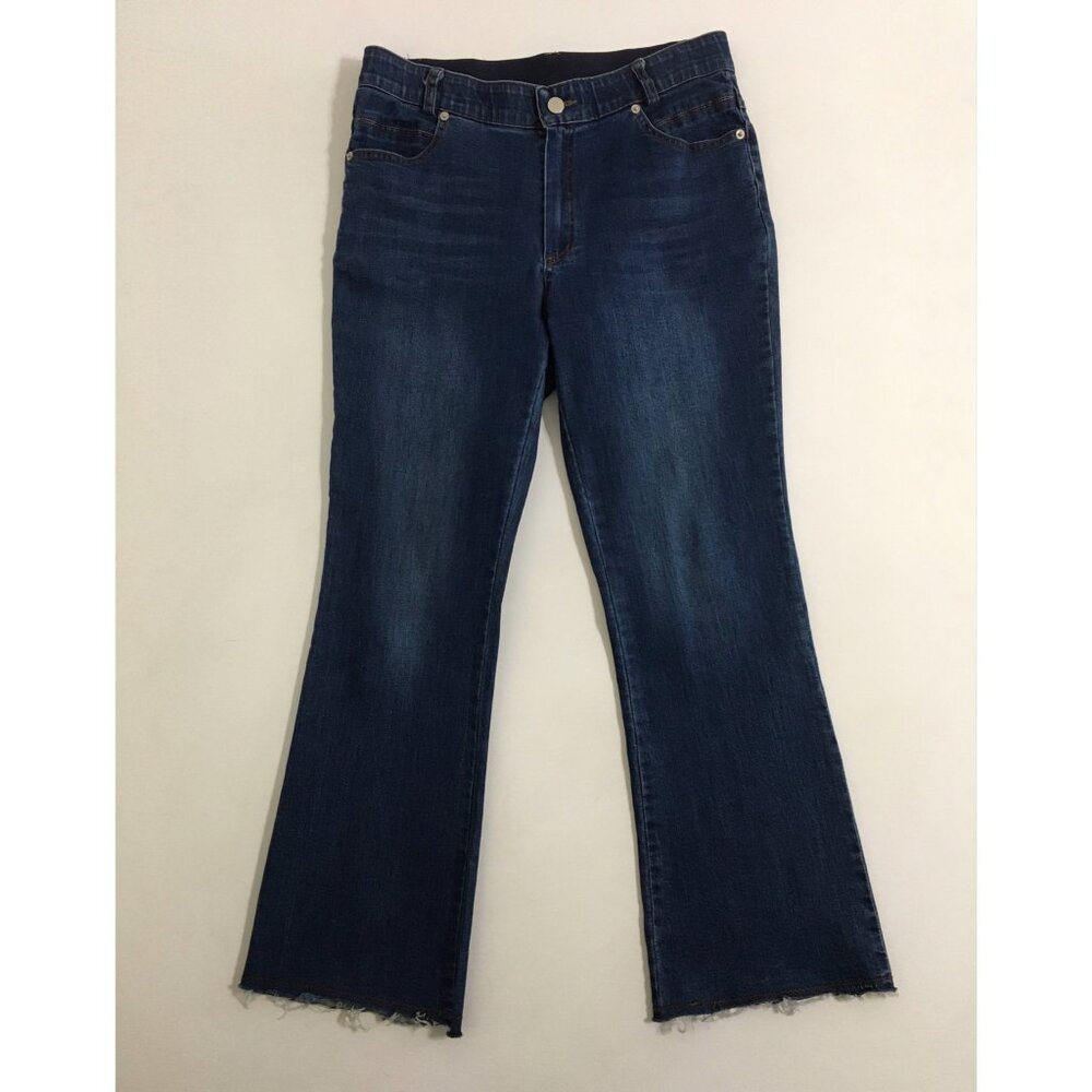K-Fashion Made in Korea Stretchy Jean Elastic Waist Womens Size 28 Bootcut Denim